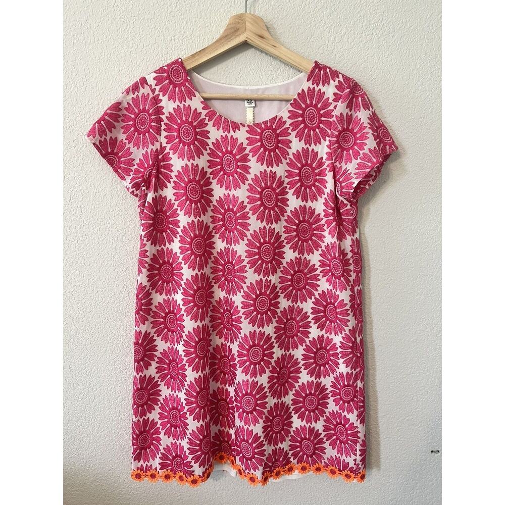 Uncle Frank Bright Pink Orange Floral Dress Size XS